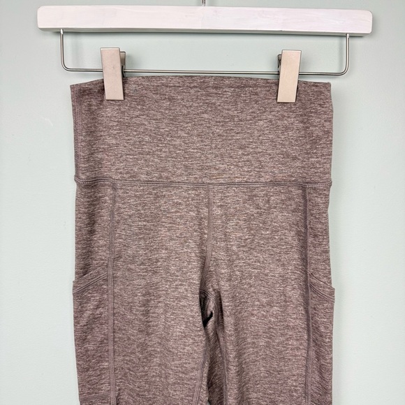 Aerie High Rise Marled Tan Brown Leggings - Picture 3 of 8